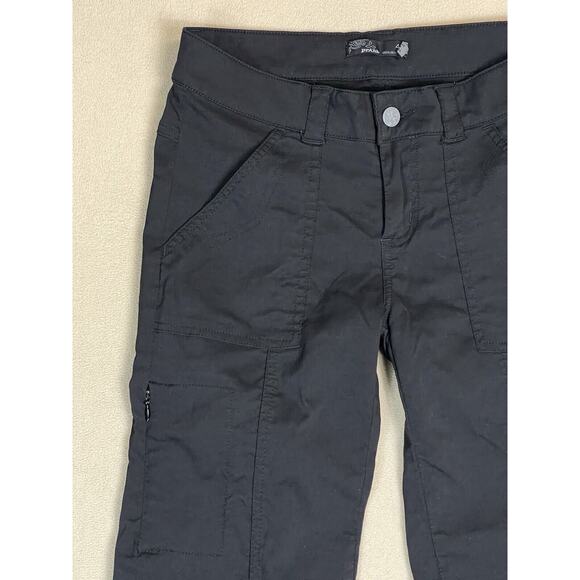 Prana Pants Womens 4 Black Convertible Straight Leg Hiking‎ Camping Outdoors - Picture 2 of 15